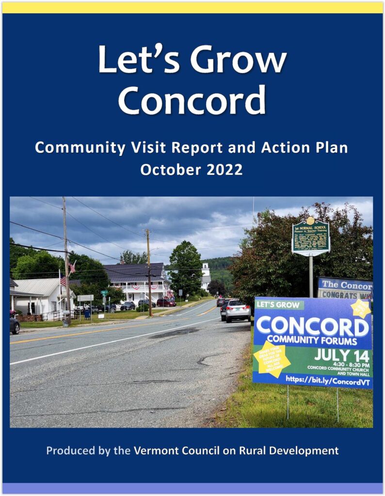 Let's Grow Concord Report and Action Plan October 2022 Vermont